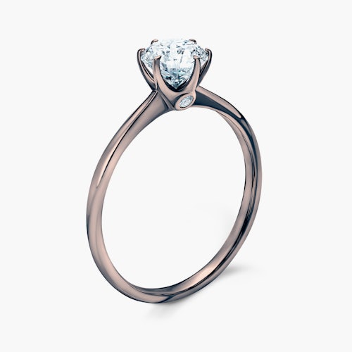 Pierścionek zaręczynowy The Journey: czarne złoto, diament